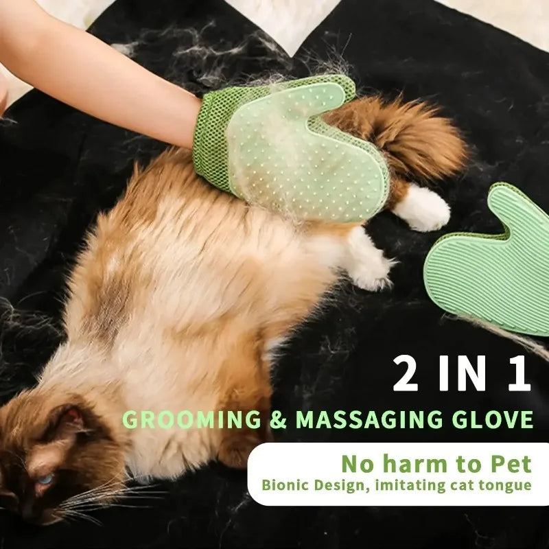 Gant de toilettage double face